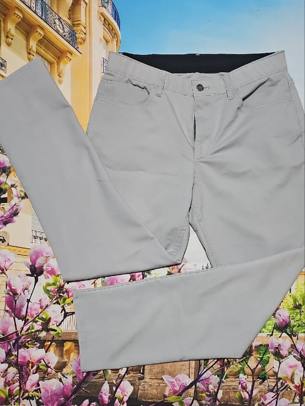 Calvin Klein Light Gray Slim Straight Pants 34x32